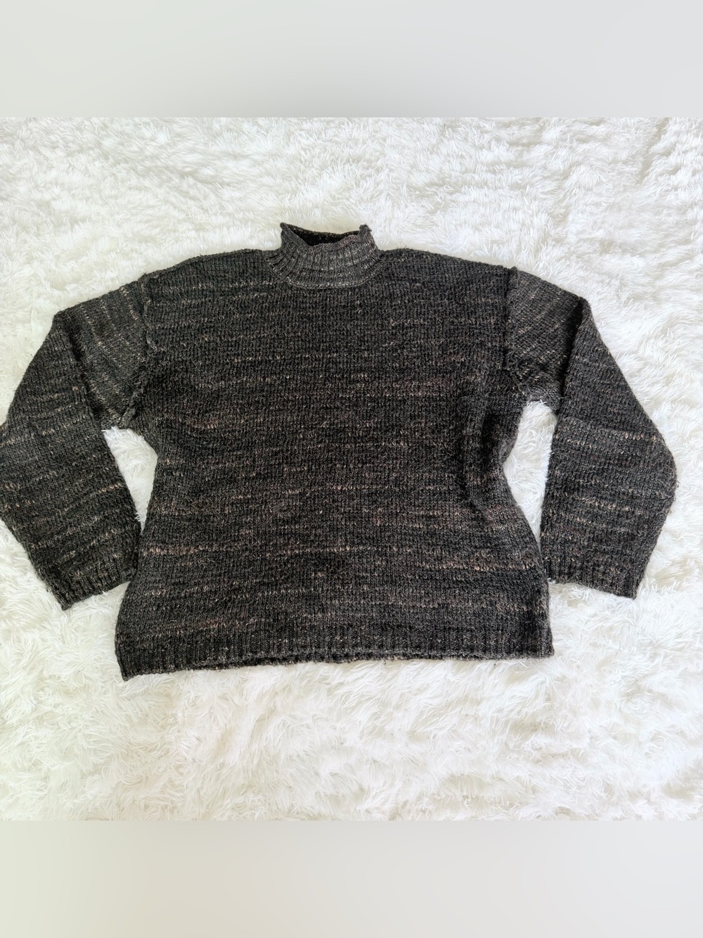 BDG Dark Heather Mock Neck Sweater